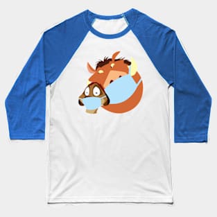 Timon Pumbaa with masks - Hakuna Matata Baseball T-Shirt